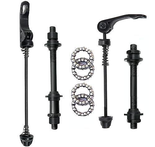 パーツ ORD-M138 MTB Quick Release Device. BLACK MOONDKIST Bike Quick Releases Set, 1 Pair MTB Release Small, Black